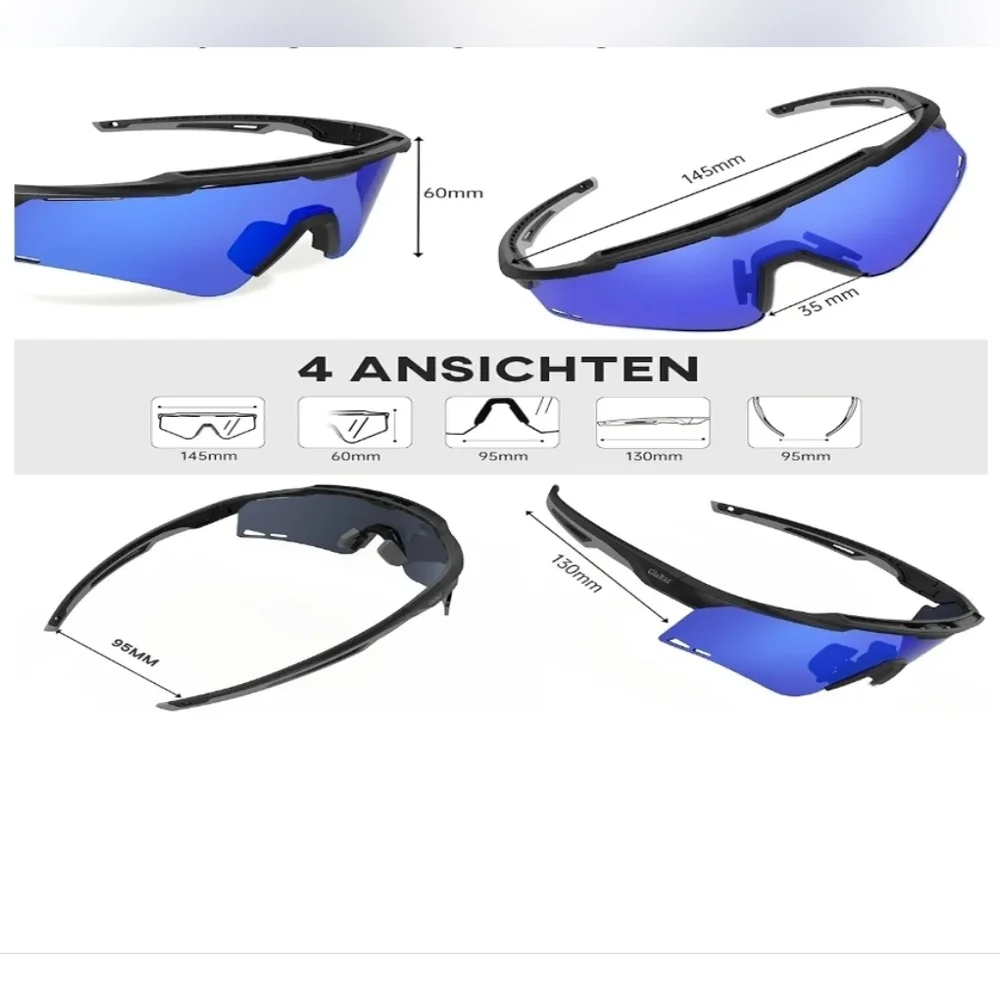 Professional Cycling Glasses TR90 Frame UV400 Proteccion Sports Golf Sunglasses